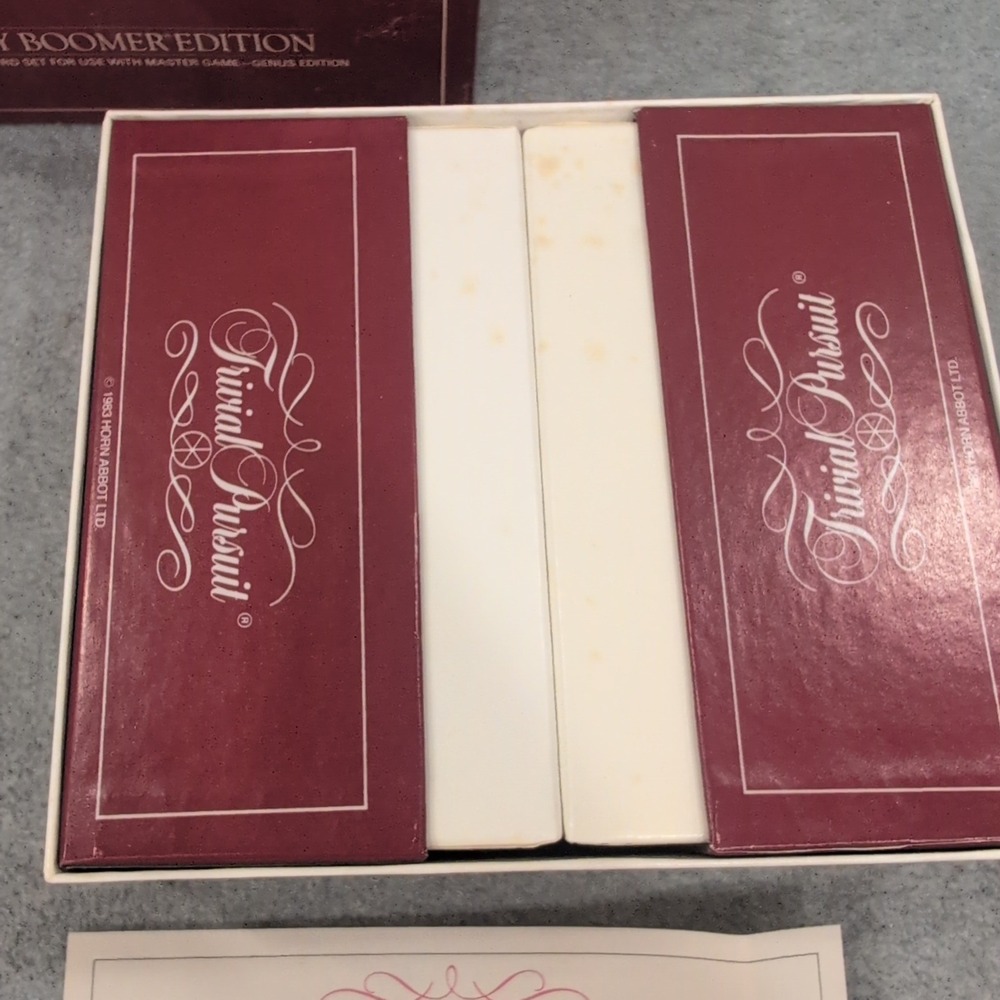 Trivial Pursuit Baby Boomer Edition Subsidiary Card Set 1983 Vintage Trivia Game - Picture 2 of 4